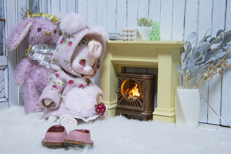 まあるい窓の薪ストーブmini*アンティークブロンズ*