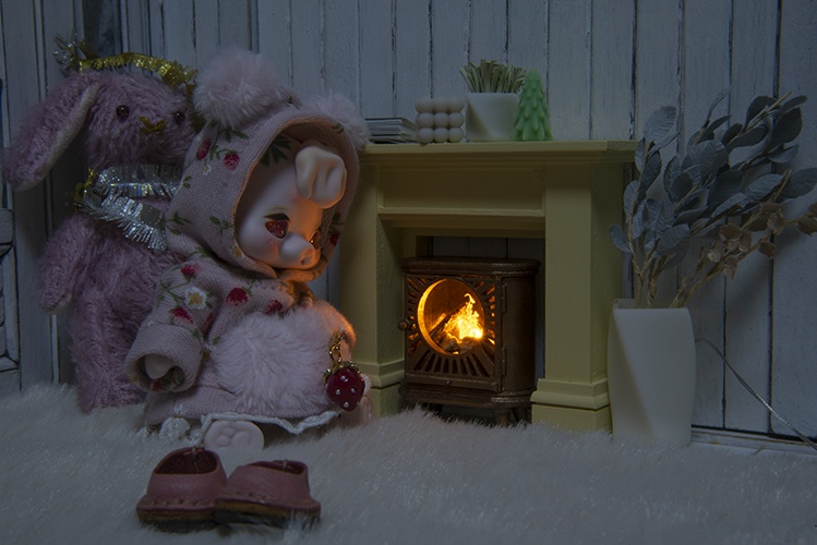 まあるい窓の薪ストーブmini*アンティークブロンズ*