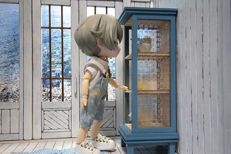 こもれびキャビネット*ブルー*