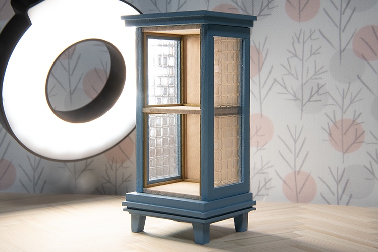 こもれびキャビネットmini*ブルー*