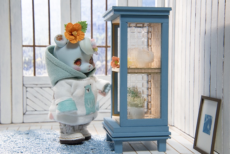 こもれびキャビネットmini*ブルー*