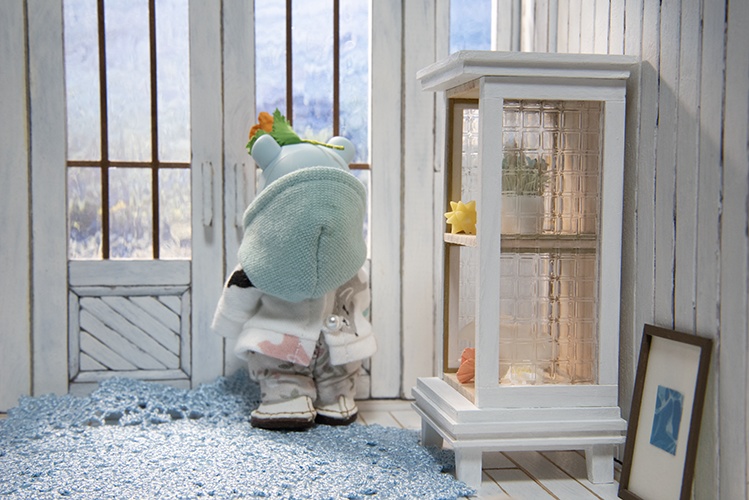 こもれびキャビネットmini*ホワイト*