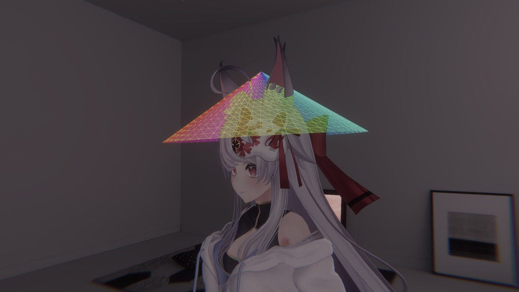 【VRChat想定】レインボーチャイナハット / ChinaHat