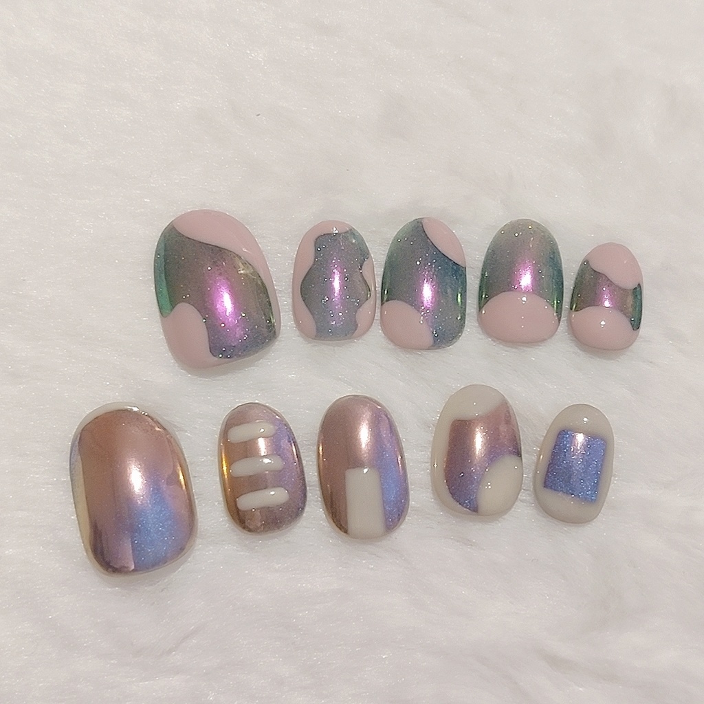 【オリジナル】オーロラマグネットネイルチップ