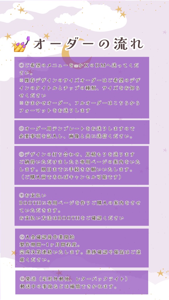 オーダーの流れ