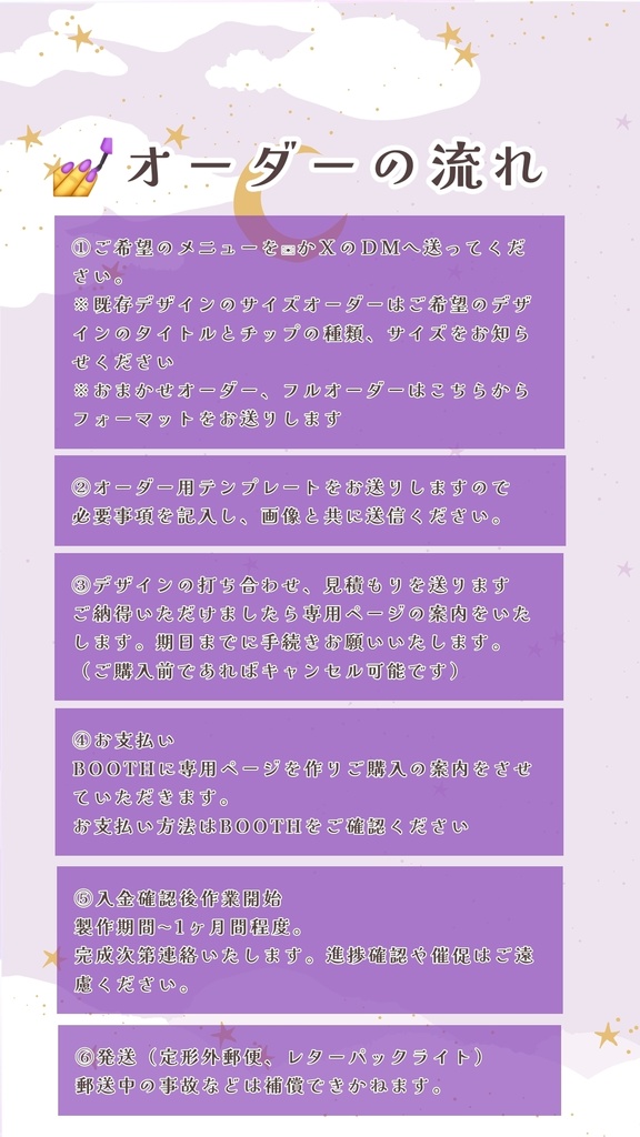 オーダーの流れ