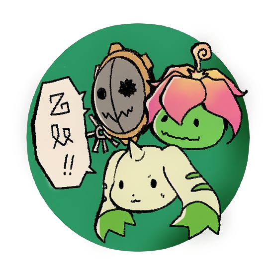 依頼ボード風アクリルマグネット(御三家モン)