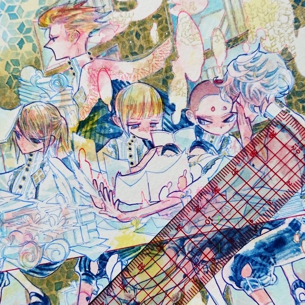 【水彩原画】少年読書会【~1/4】