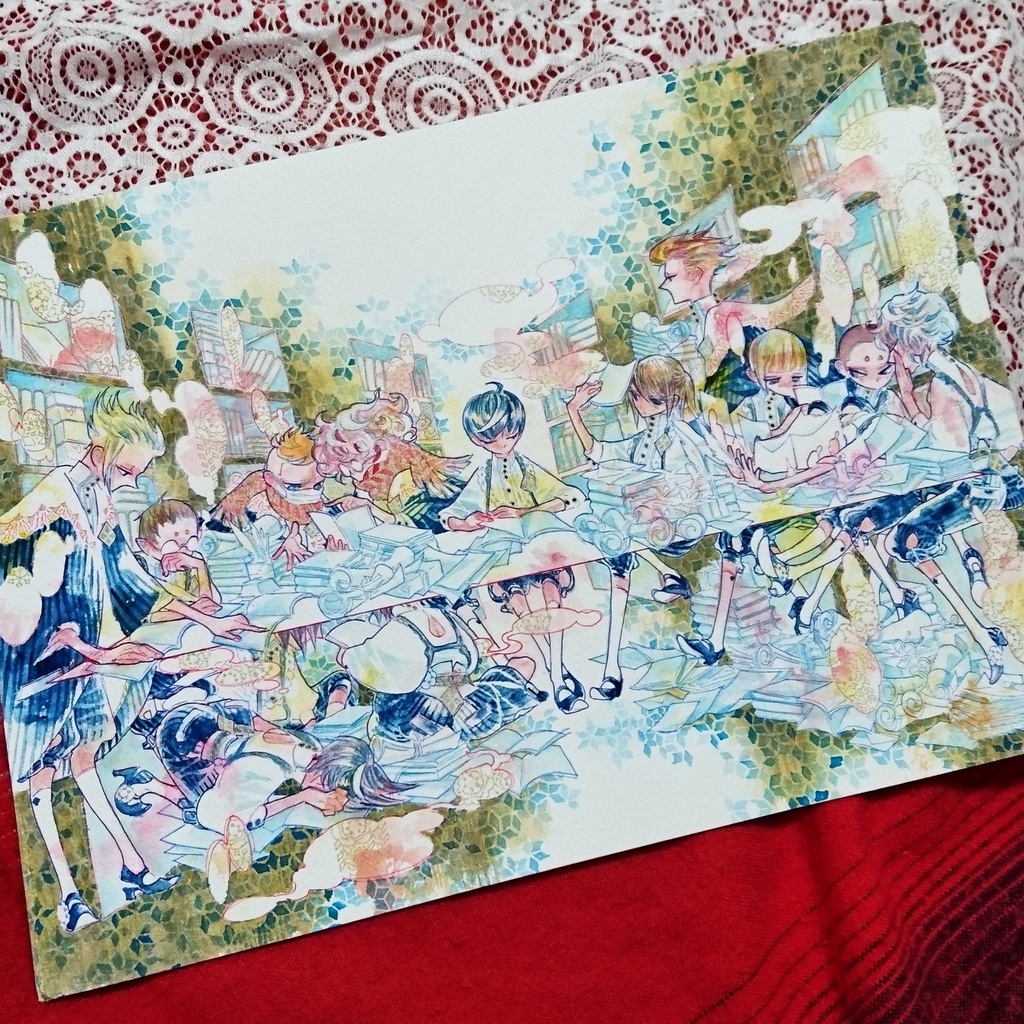 【水彩原画】少年読書会【~1/4】