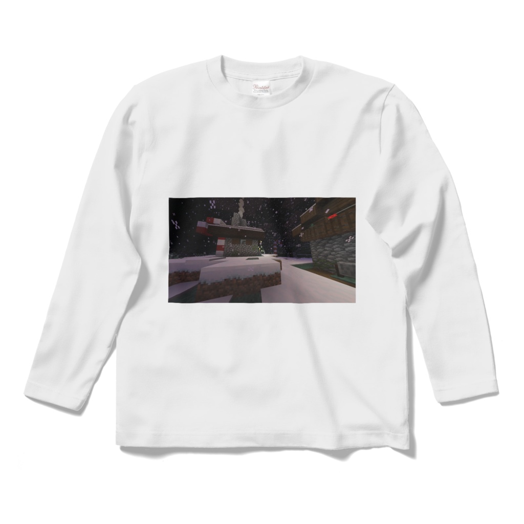 クリスマスマインクラフト(カラーロングスリーブTシャツ)