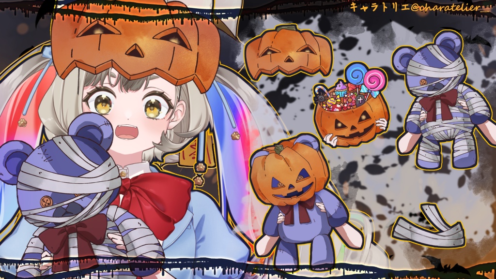 【Vtuberさん向け】仮装の熊さん