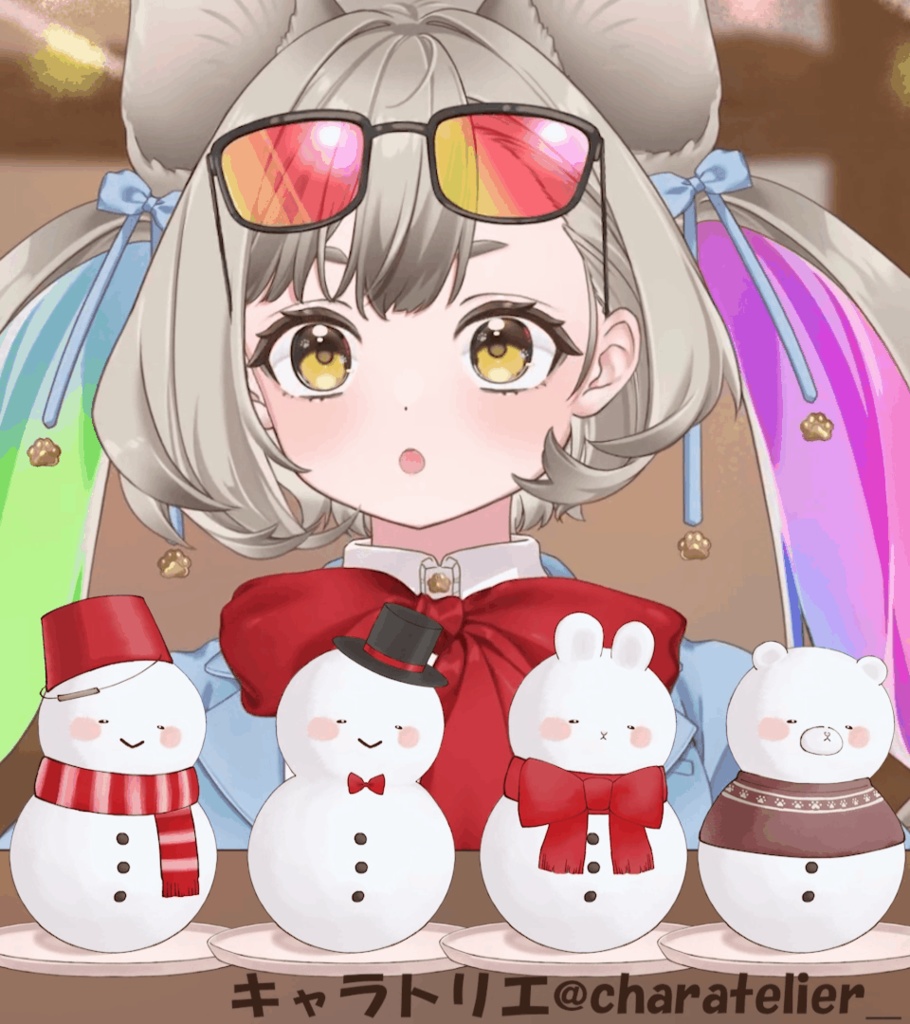 【Vtuberさん向け】雪だるま【Live2D付】