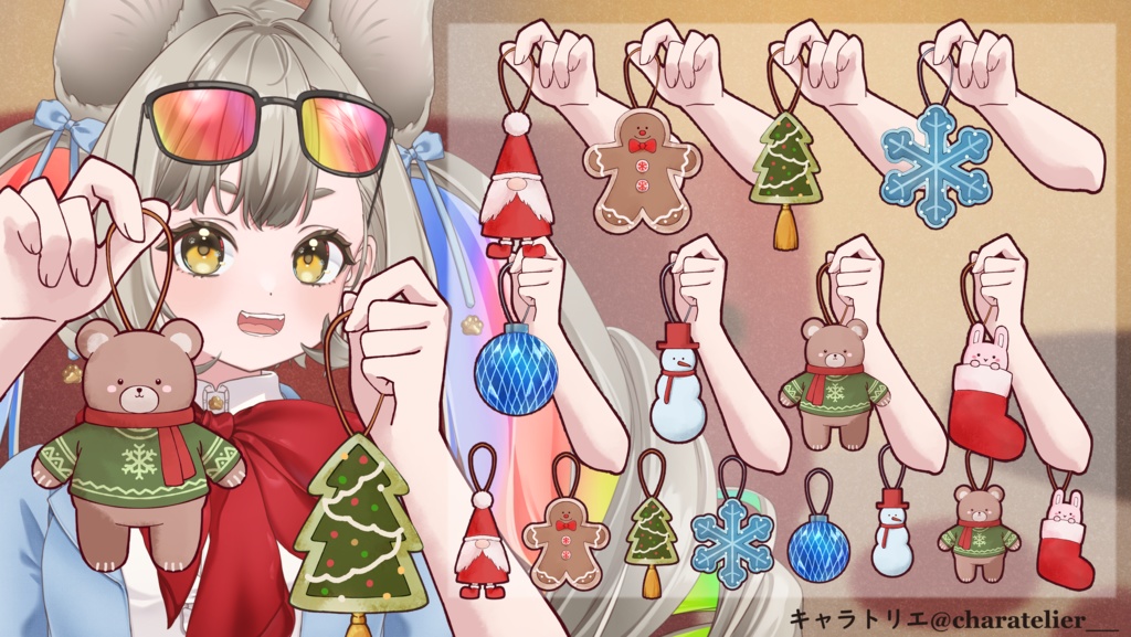 【Vtuberさん向け】クリスマスオーナメント