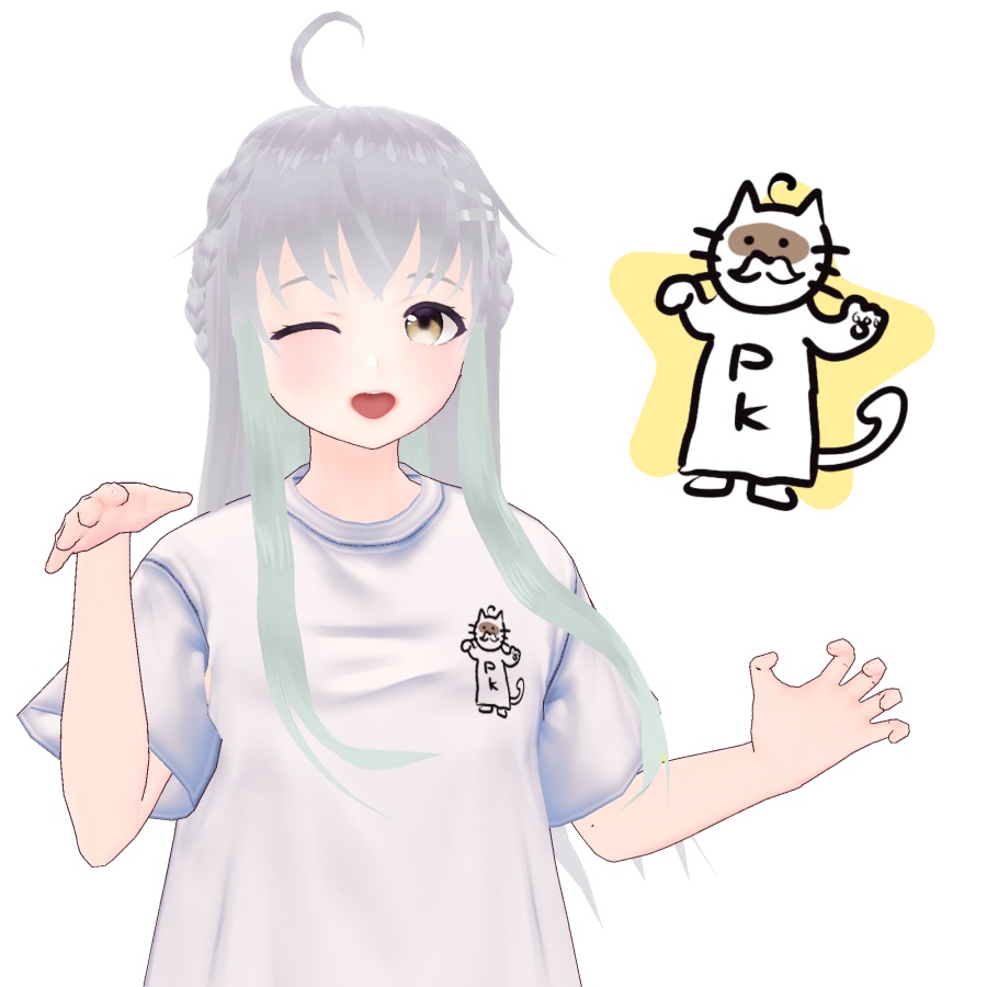 にゃんぽこ神Tシャツ【Vroid】