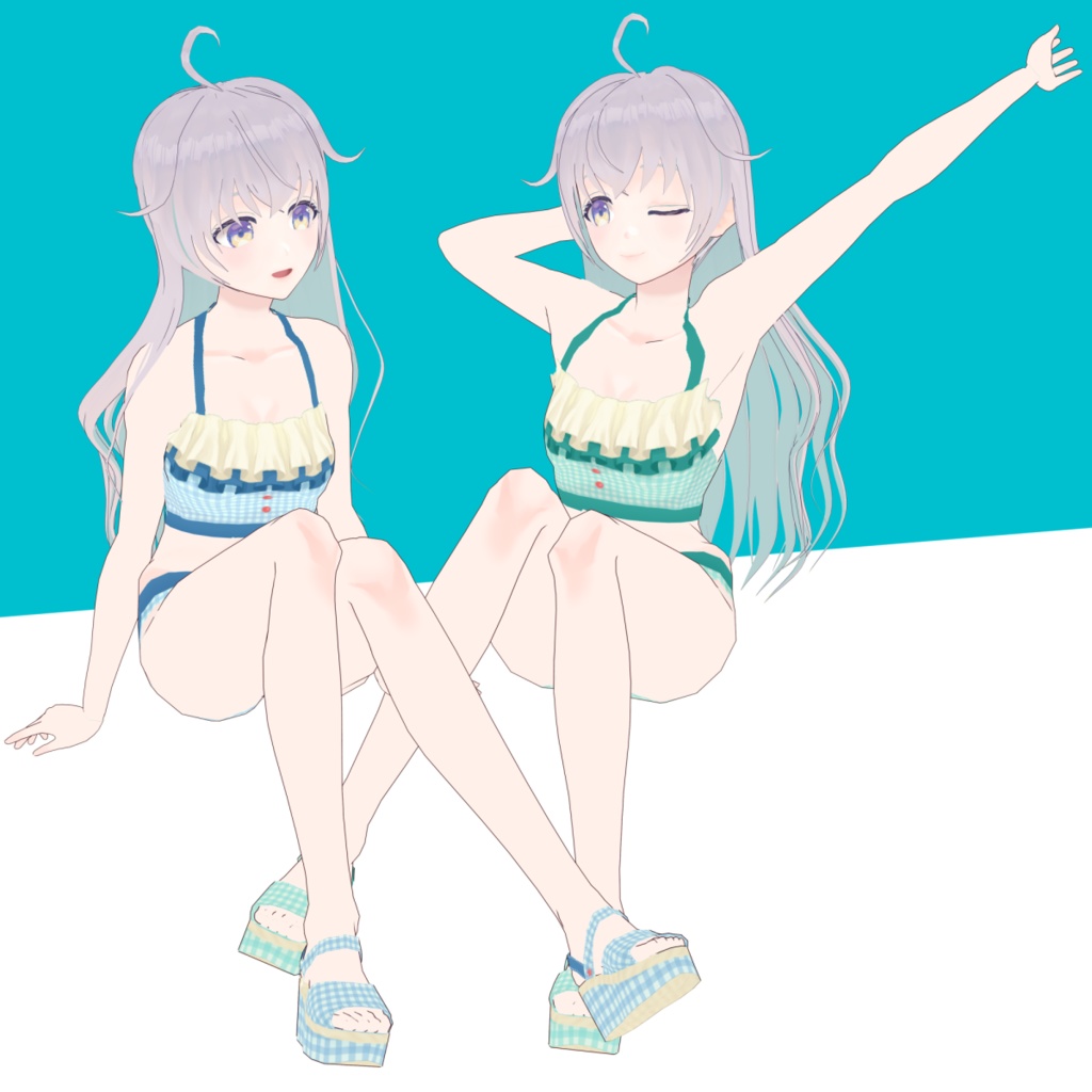 クリームソーダ水着【 #VRoid 衣装】