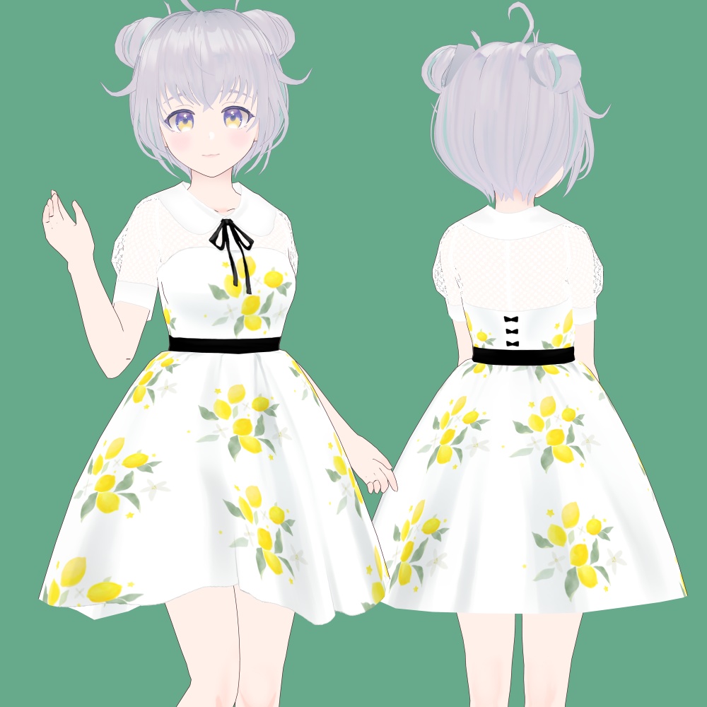 涼しげレモンワンピース【VRoid衣装_無料有】