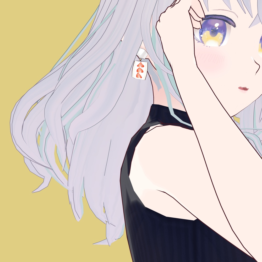 フルーツサンドイヤリング(ピアス)【VRoid ヘアプリセット】