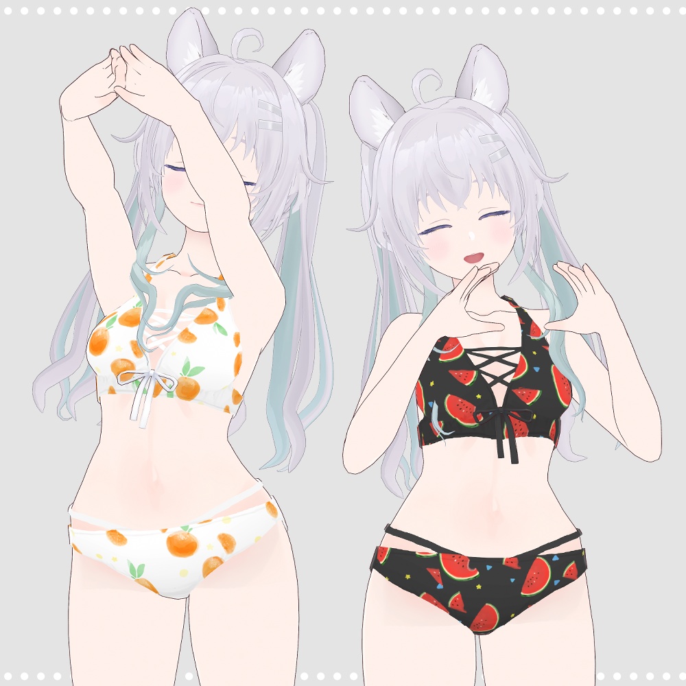 フルーツリボン水着【VRoid衣装_無料有】