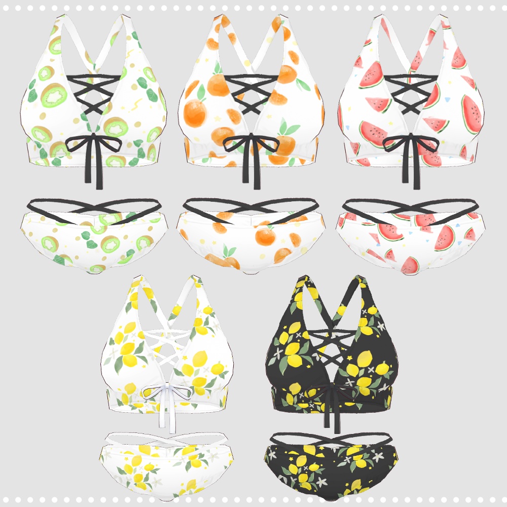 フルーツリボン水着【VRoid衣装_無料有】