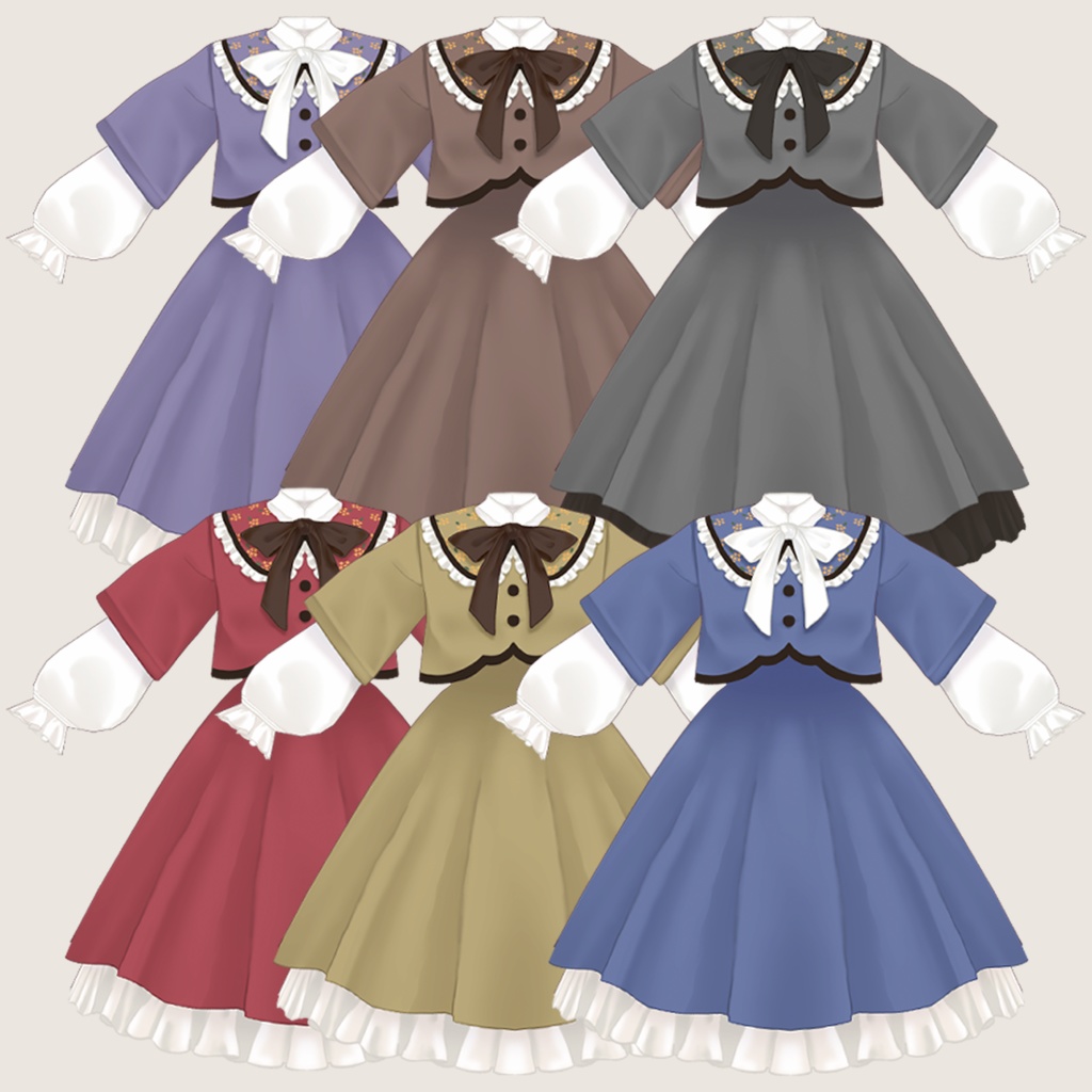 金木犀香るジャケット&ワンピース【 #VRoid 衣装】