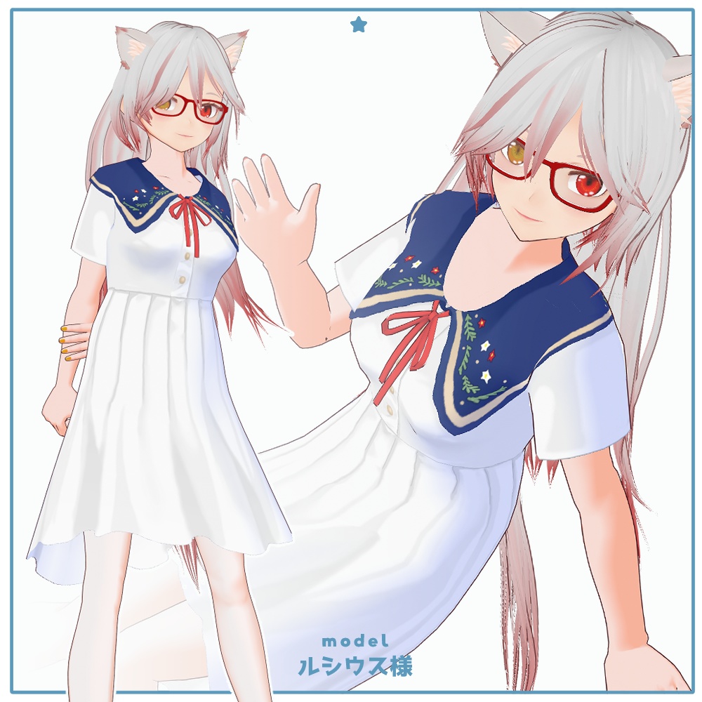 夏のプリーツワンピース【 #VRoid 衣装/無料あり】