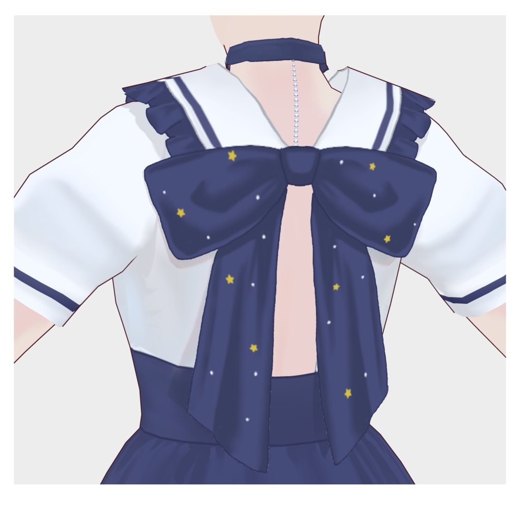 キラキラリボンセーラー水着【 #VRoid 衣装】