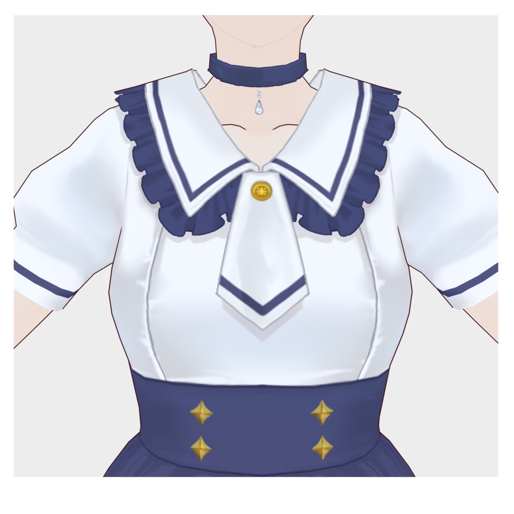 キラキラリボンセーラー水着【 #VRoid 衣装】