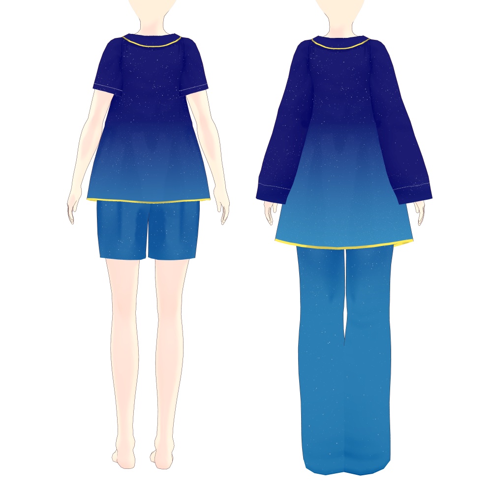 星空パジャマ~正式版リメイク~【 #VRoid 衣装】