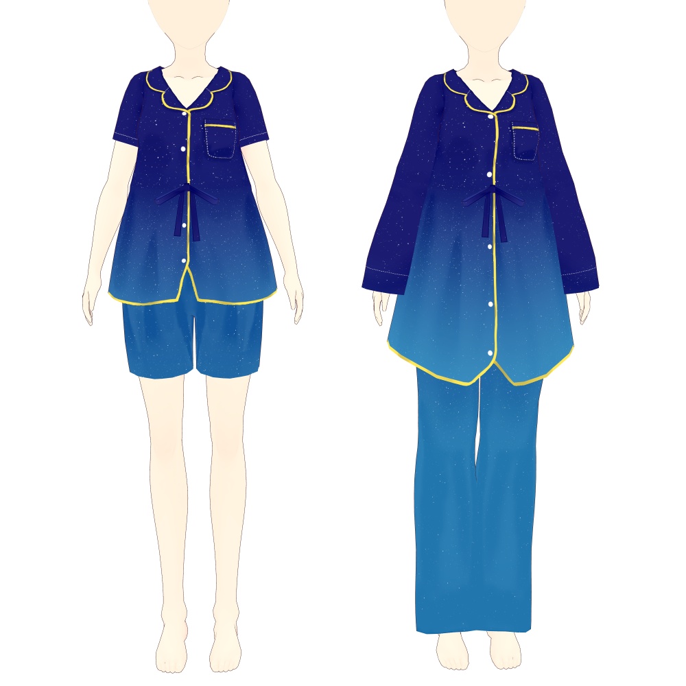星空パジャマ~正式版リメイク~【 #VRoid 衣装】