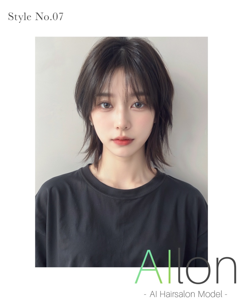 【ヘアサロン向けAIモデル】ネオウルフ×ハンサムショート5枚セット(カタログ・SNS用)