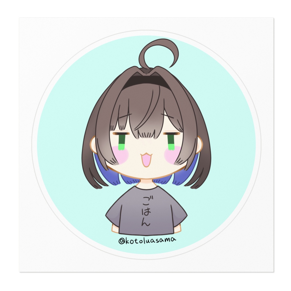 キュレットごはんTシャツステッカー