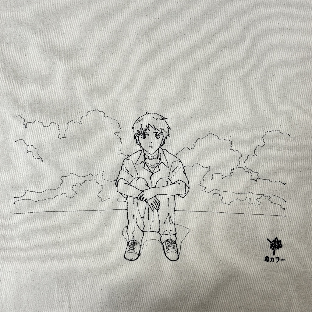 刺繍入りトートバッグ_シンジ