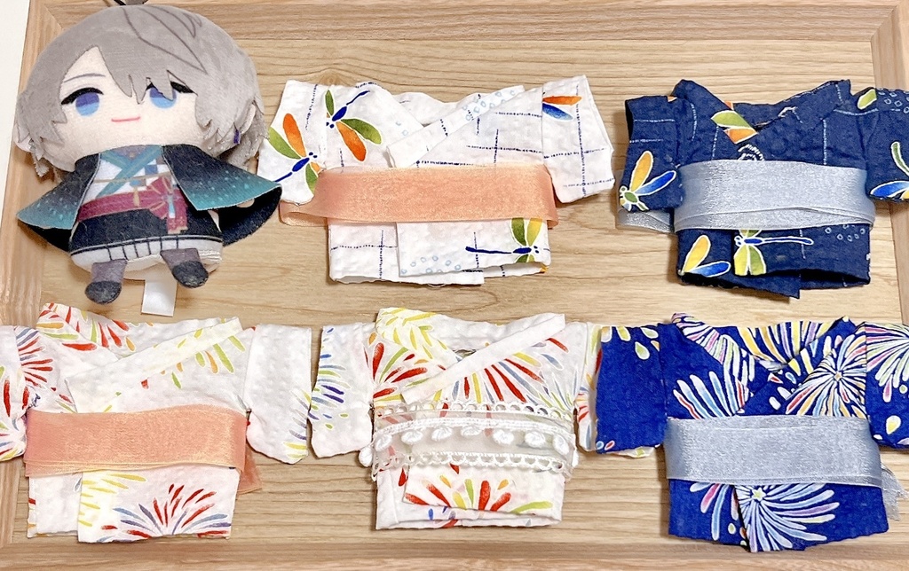 和柄の浴衣(にじぬいサイズ)