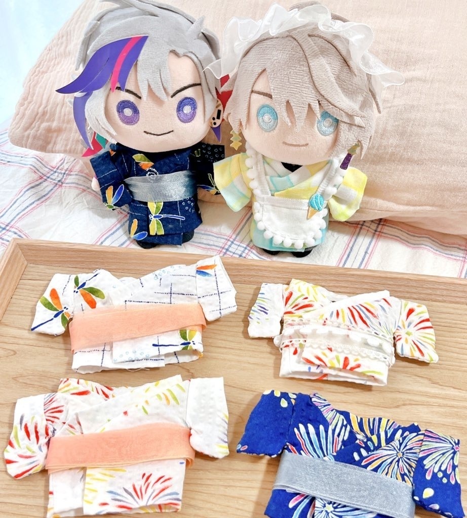 和柄の浴衣(にじぬいサイズ)