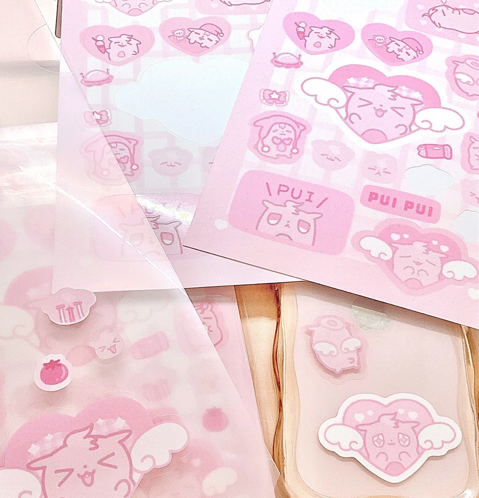はるもゆめかわステッカーシート（クリア/ラメ）