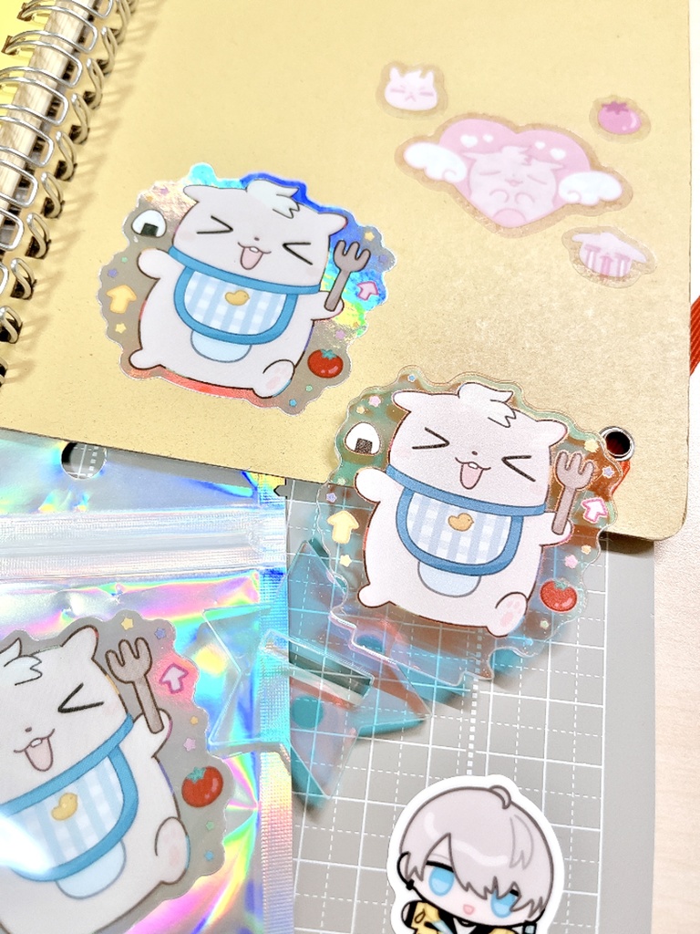 ごはんたべてパワーアップアクスタ セット / ステッカー単品
