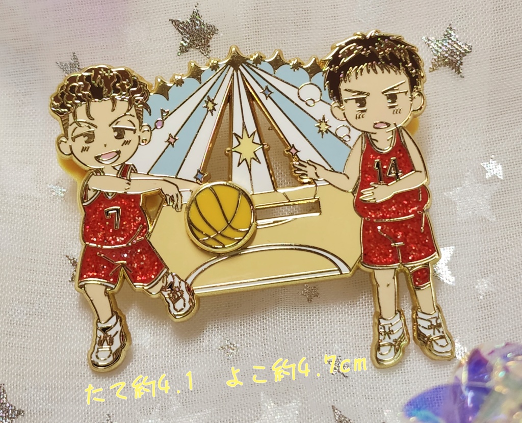 リョ&三 スライドエナメルピンズ