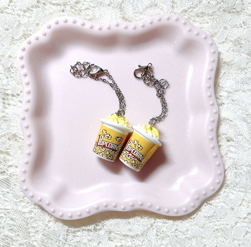 ポップコーン 映画館おでかけ ぬいぐるみ用アクセサリー ポシェット ネックレス など