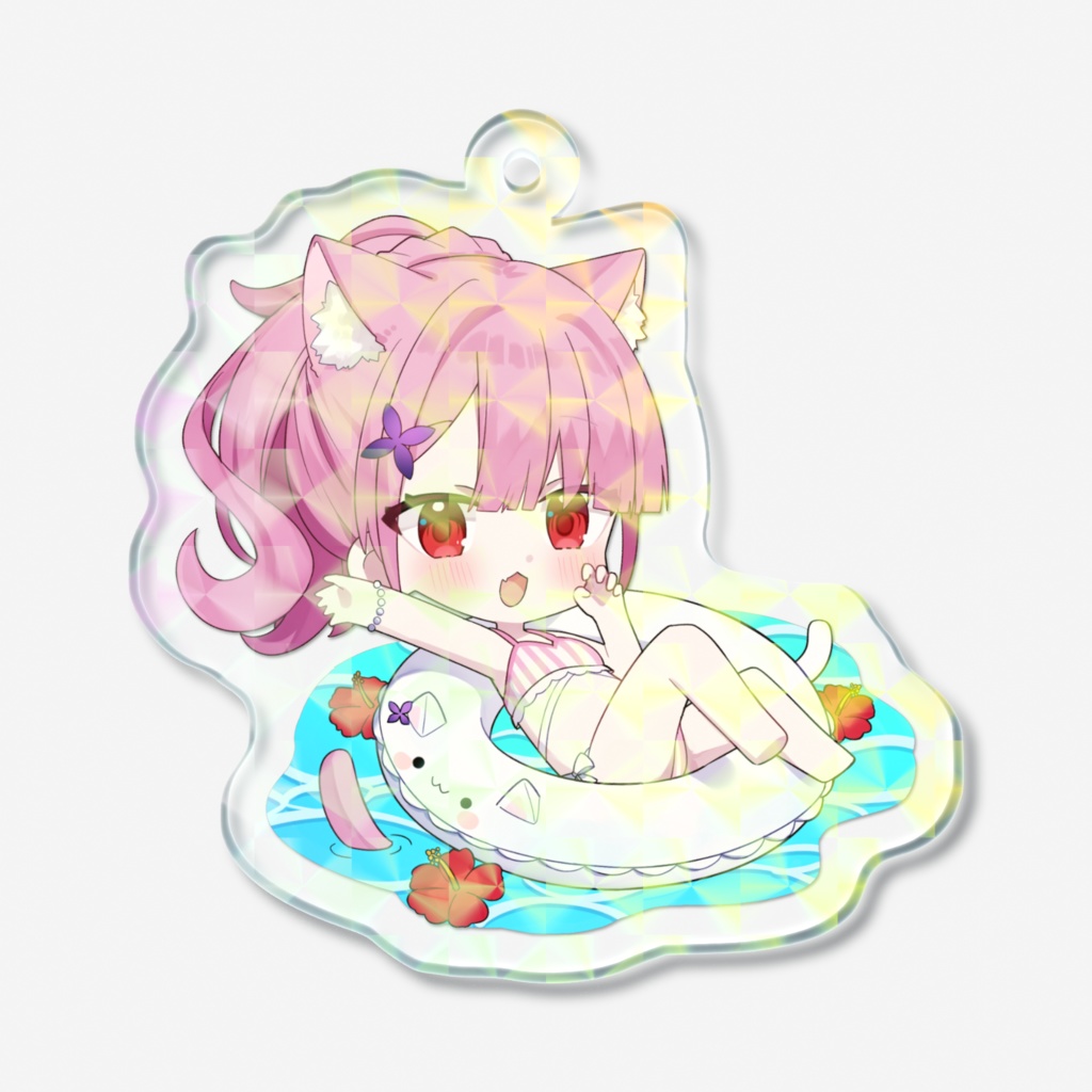 水着できらきら海デート！ホログラムアクリルキーホルダー