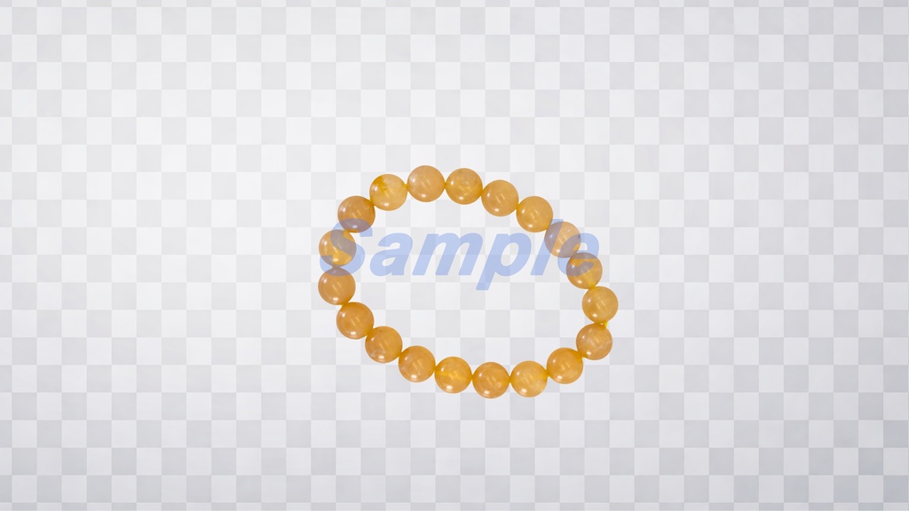 【素材】パワーストーンブレスレット イエローオパール 背景透過PNGファイル