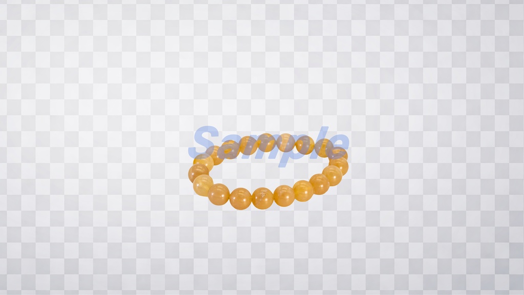 【素材】パワーストーンブレスレット イエローオパール 背景透過PNGファイル