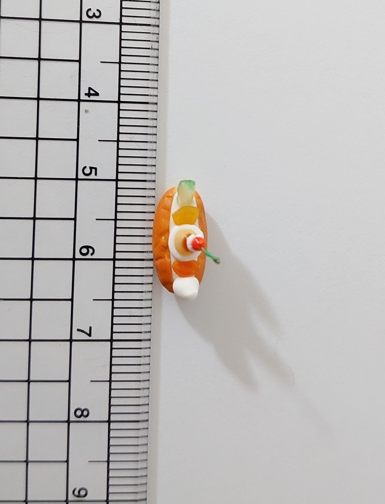 プリンアラモードコッペ