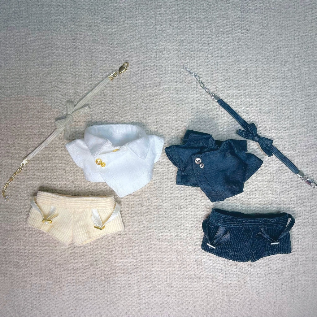 【頒布終了】アシンメトリシャツセット(オフホワイト・黒)