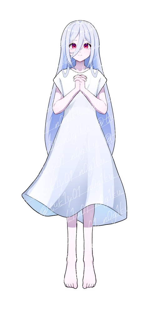 【立ち絵販売】アルビノの少女