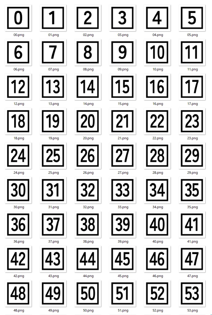 【無料/有料】シンプルな数字パネル素材【新ココフォリア】