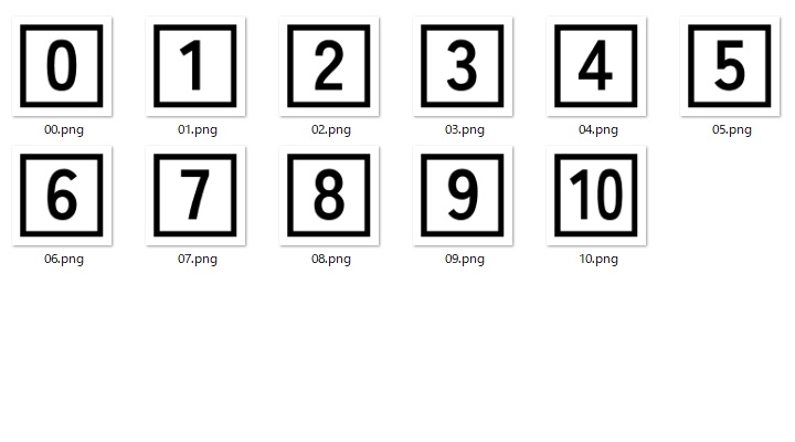 【無料/有料】シンプルな数字パネル素材【新ココフォリア】