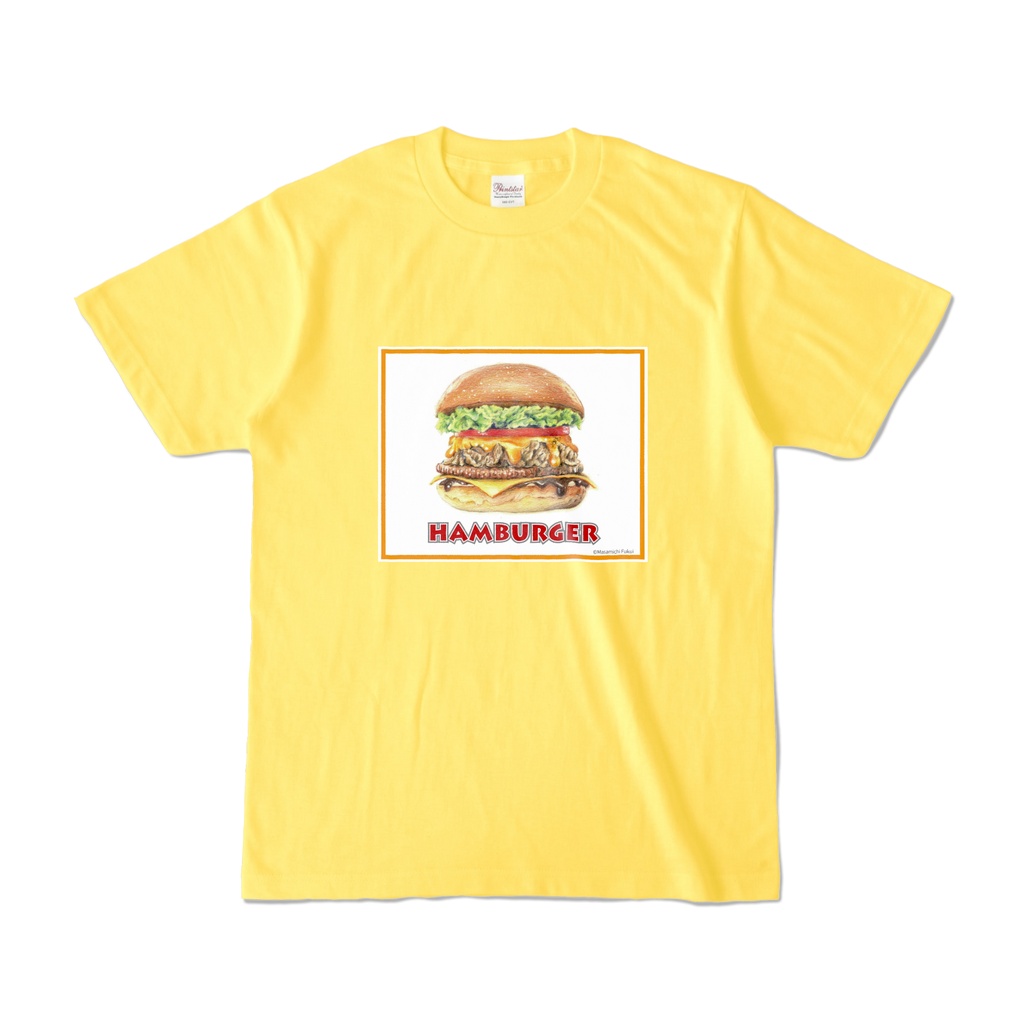 HAMBURGER Tシャツ(イエロー)