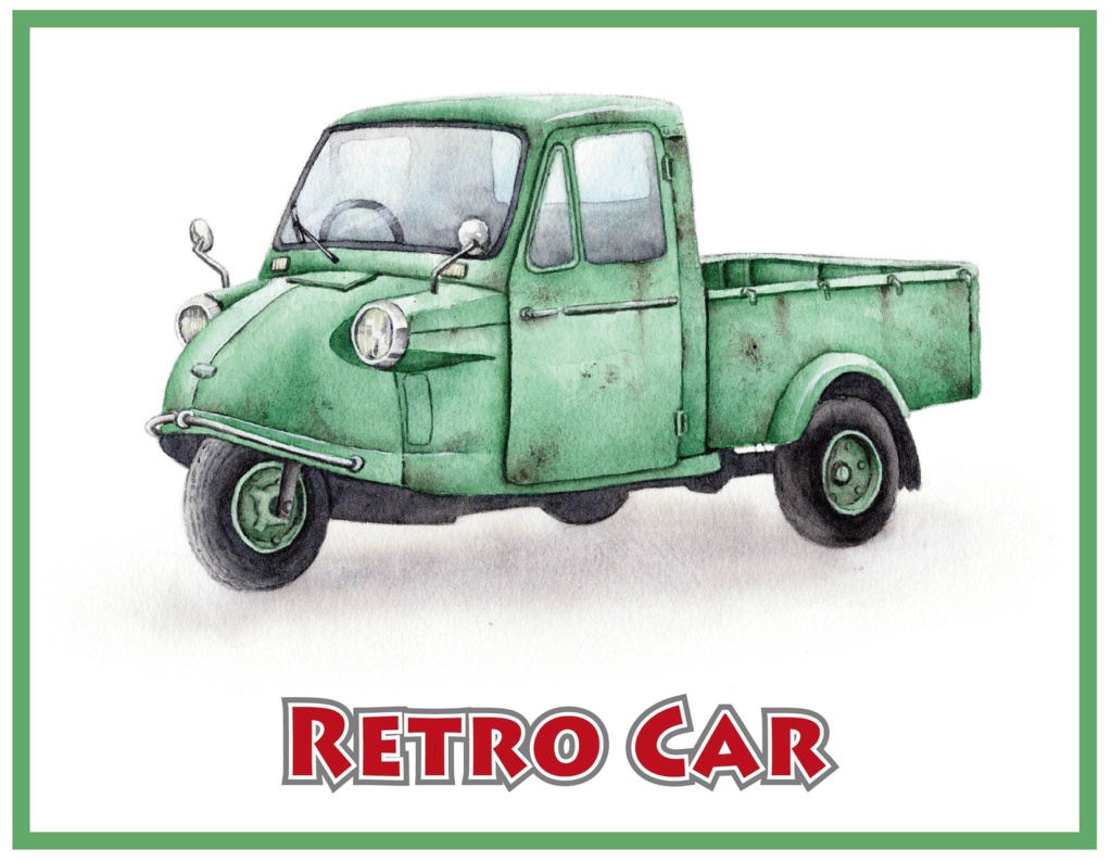 RETRO CAR Tシャツ(ホワイト)