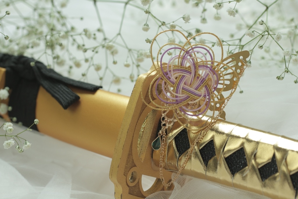 旧作SALE🌸[光のしずく梅結び]イヤーカフス【蜂須賀虎徹、今剣、豊前江、松井江、鶯丸、蜻蛉切、千子村正】