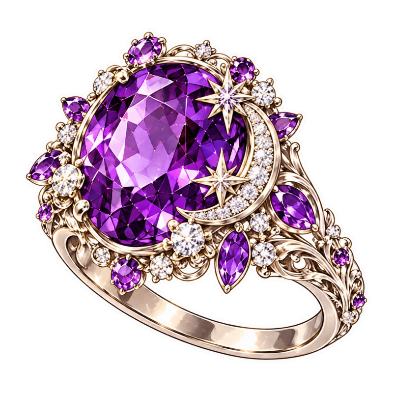 2月の誕生石 アメジスト|デジタルステッカー11枚|February Amethyst